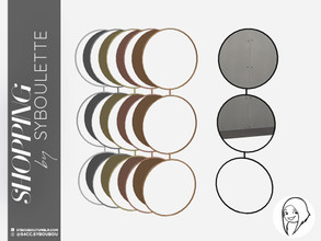 Sims 4 — Shopping - Mirror by Syboubou — Round mirrors with a art deco style touch.