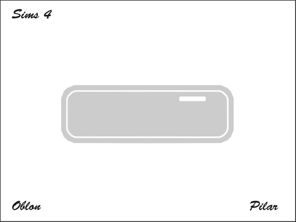 Sims 4 — Pilar Oblon MirrorWall by Pilar — Pilar Oblon MirrorWall