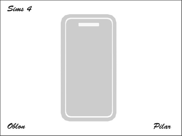 Sims 4 — Pilar Oblon MirrorWall2 by Pilar — Pilar Oblon MirrorWall2