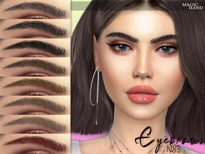 Sims 4 — Eyebrows N83 by MagicHand — Rounded eyebrows for females. --12 available colors-- --Compatible with HQ