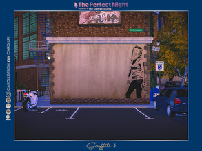 Sims 4 — The Perfect Night Graffiti Mural 4 by Caroll912 — An 8-swatch, non-seamless, large and neutral street art