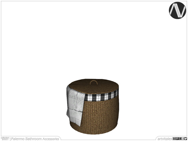 Sims 4 — Palermo Laundry Basket by ArtVitalex — Bathroom Collection | All rights reserved | Belong to 2021 ArtVitalex@TSR