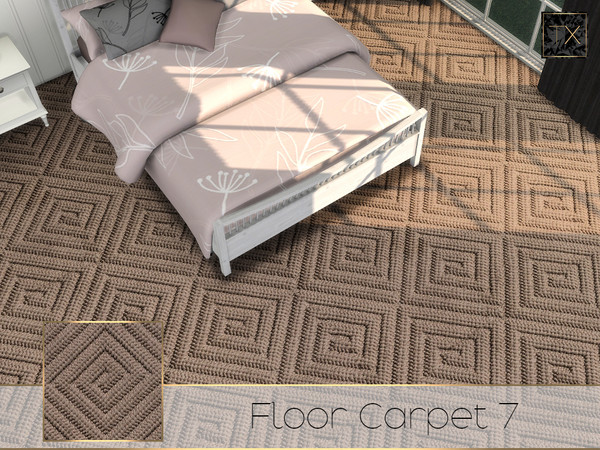 Sims 4 — Floor Carpet 3 - TX by theeaax — Floor Carpet 3 with spiral pattern 3 Natural color swatches Suitable for every