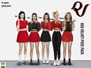 Sims 4 — RED VELVET POSES by idavt — FOR CAS POSES: 5 RED VELVET inspired poses Base game compatible Overrides