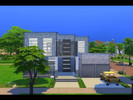 Sims 4 — Silver Marque by AnalisaSims — A modern contemporary single-family home. The house has two bedrooms, three full