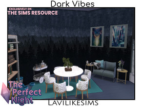 Sims 4 — The Perfect Night - Dark Vibes by lavilikesims — A dark set of wallpapers for a modern sim 7 swatches base game
