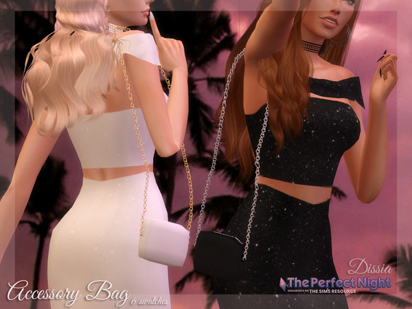Sims 4 — The Perfect Night - Accessory Bag by Dissia — Small accessory gag on chain which you can keep on your shoulder