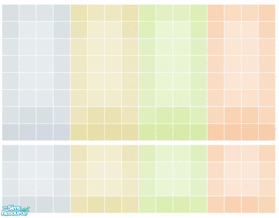 Sims 2 — Prayer Tile Set by s00z — Four tiled walls with coordinating floors.