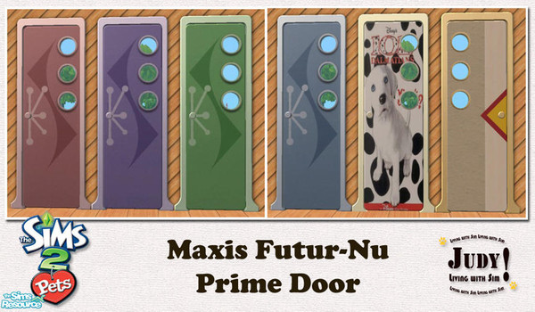 Sims 2 — Judy Maxis Futur_Nu Prime Door by judyhugsnoopy — I like this door design, so I decided to recolor some. Hope