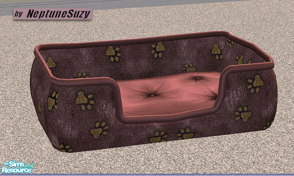 Sims 2 — NSC Pet Bed 2 by Neptunesuzy — Your Sim's and their Pets will Love this Paw Print Pet Bed! Enjoy! 