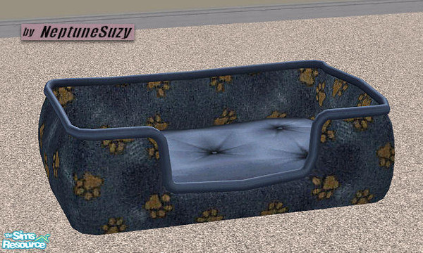 Sims 2 — NSC Pet Bed 1 by Neptunesuzy — Your Sim's and their Pets will Love this Paw Print Pet Bed! Enjoy! 