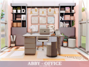 Sims 4 — Abby Office by Mini_Simmer — A modern pastel office for your sims Room type: Office Size: 4x4 Price: $3,375 Wall