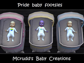 Sims 4 — Pride baby footsies by mcrudd — All of your little babies will wear the Pride baby footsies outfit. your girls