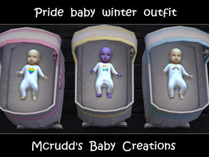Sims 4 — Pride baby winter outfit by mcrudd — All of your little babies will wear the Pride baby winter outfit. your