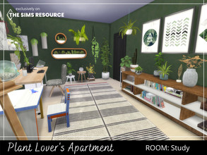 Sims 4 — Plant Lover's Apartment - Study by Alenna2 — Plants, plants, plants - you can never have enough of them! This
