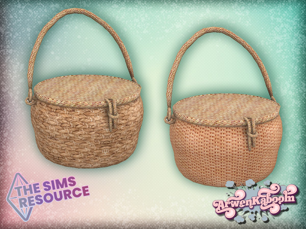 Sims 4 — Wickery - Picnic Basket V by ArwenKaboom — A wicker picnic basket for the outdoor activities. It act as a cooler