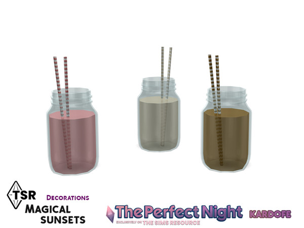 Sims 4 — The Perfect Night_kardofe_Magical sunsets_Milkshake canister by kardofe — Kitchen canister, glass, filled to the