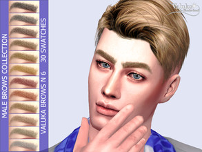 Sims 4 — Brows N6 by Valuka — 30 colours. You can find it in brows. Thumbnail for identification. HQ compatible.