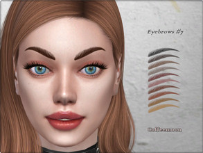 Sims 4 — Strong eyebrows N7 by coffeemoon — 35 color options suitable for female and male: toddler, child, teen, young,
