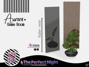 Sims 4 — The Perfect Night Aurora Mirror Wall tall by SIMcredible! — by SIMcredibledesigns.com available at TSR 2 colors