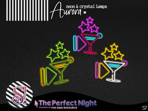 Sims 4 — The Perfect Night Aurora Neon Drink by SIMcredible! — by SIMcredibledesigns.com available at TSR 3 colors
