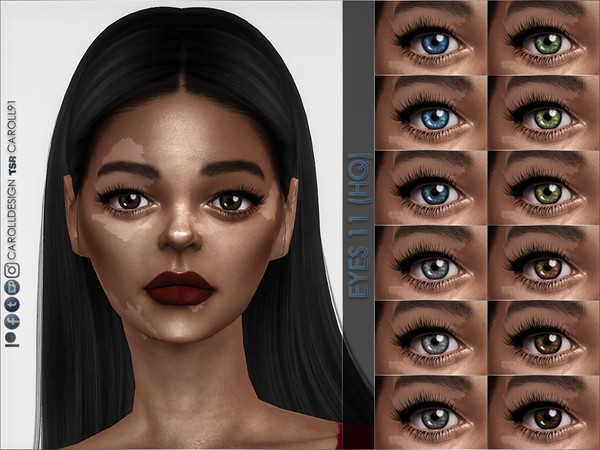 Sims 4 — Eyes 11 (HQ) by Caroll912 — A 12-recolour, realistic set of eyes with reflections in different shades and tones