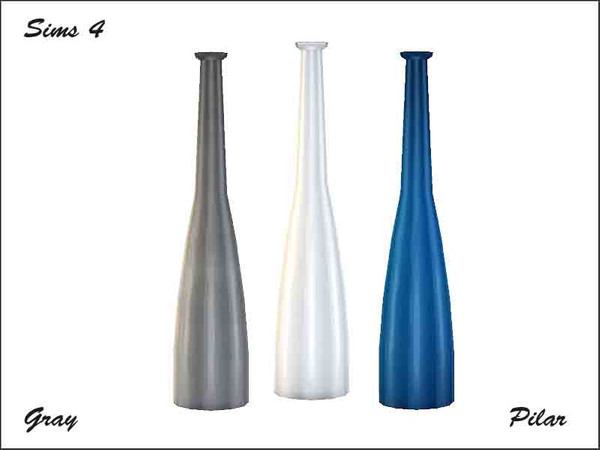 Sims 4 — Pilar Gray Vase3 by Pilar — Pilar Gray Vase3