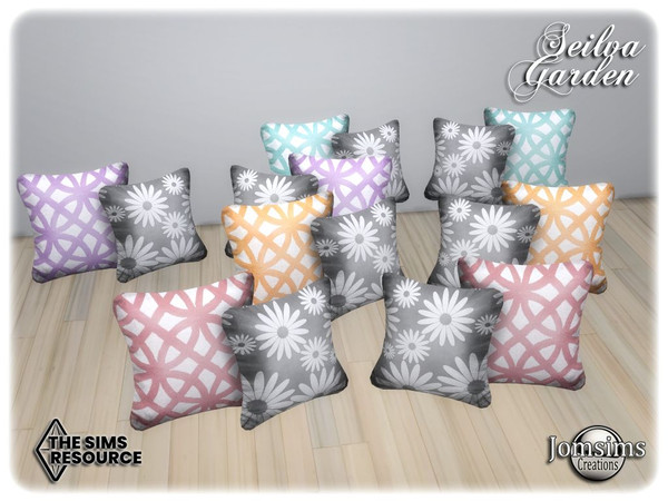 Sims 4 — Seilva Garden cushion for sofa by jomsims — Seilva Garden cushion for sofa