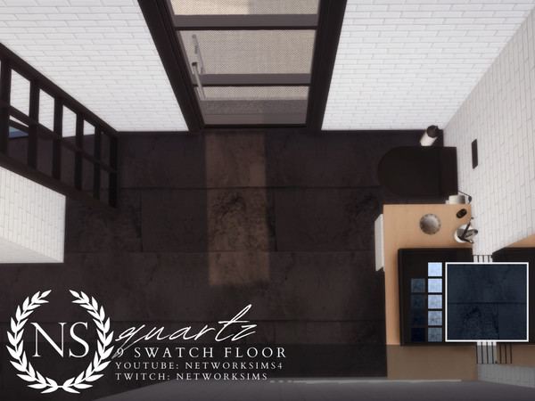 Sims 4 — Quartz Marble Floor by networksims — A rough marble floor in 9 colour swatches.