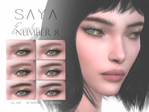 Sims 4 — SayaSims - Eyebrows N8 by SayaSims — - 30 Swatches - Female / Male - All ages - Custom Thumbnail - HQ mod