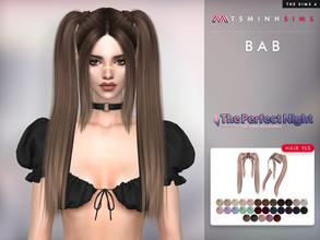 Sims 4 — The Perfect Night - BAB ( Hair 155 ) by TsminhSims — New meshes - 30 colors - HQ texture - Custom shadow map,