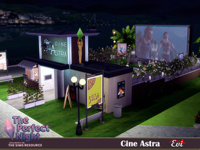Sims 4 — The Perfect Night_Cine Astra by evi — Summer movies under the stars with friends, popcorn,sodas and sweets. Have