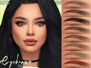 Sims 4 — Eyebrows N84 by MagicHand — Natural aesthetic eyebrows for females in 12 colors - HQ compatible. Preview - CAS