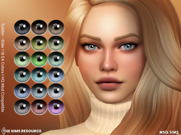 Sims 4 — Eyes NB23 by MSQSIMS — These Maxis Match Eyes come in 18 EA colors It is suitable for Female/Male from Infant-