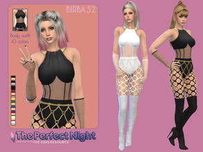 Sims 4 — The Perfect Night - Dusk body outfit by Birba32 — Sexy body (full body) to wear with my chain skirt (accessory)
