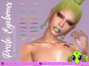 Sims 4 — Pride Eyebrows by unidentifiedsims — x10 colour shades HQ compatible Works with all skins Custom thumbnail