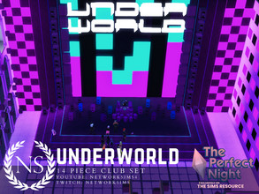 Sims 4 — The Perfect Night - Underworld Club Set by networksims — A 14-piece underground club set including plenty of