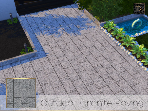 Sims 4 — Outdoor Granite Paving by theeaax — Outdoor Granite Paving 4 Different Swatches This is a modern and nice