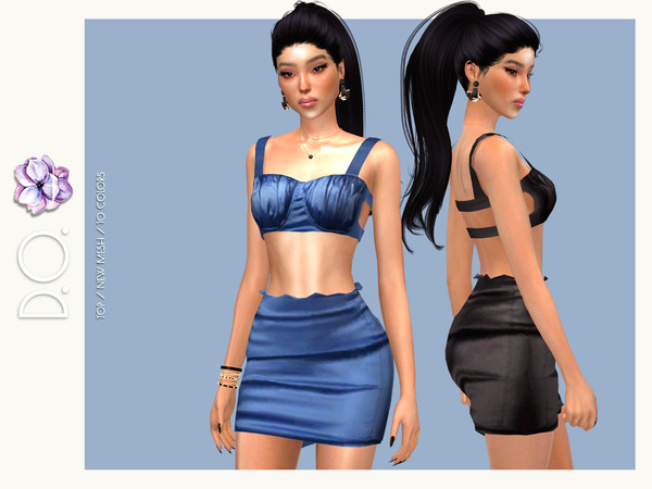 Sims 4 — Bustier [SET] DO124 by DOLilac — Bustier for summer day or evening.