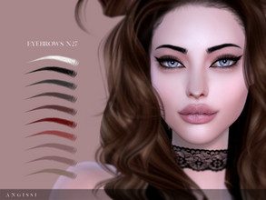 Sims 4 — Eyebrows n27 by ANGISSI — *For all questions go here - angissi.tumblr.com 10 colors HQ compatible female Custom