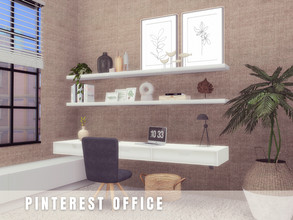 Sims 4 — Pinterest Office by Summerr_Plays — A Pinterest-inspired office perfect for a small apartment. 