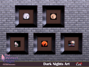 Sims 4 — The Perfect Night_ Dark Nights art by evi — Wall paintings with night a theme