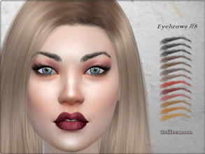 Sims 4 — Realistic eyebrows N8 by coffeemoon — 45 color options for female and male: toddler, child, teen, young, adult,