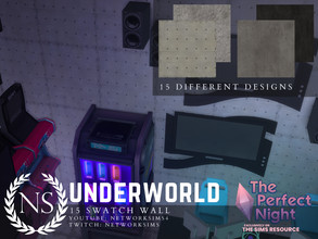 Sims 4 — The Perfect Night - Underworld Concrete Walls by networksims — A wall with 15 different grunge designs,