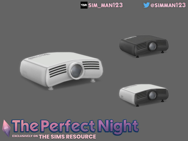 Sims 4 — Movie Projector - The Perfect Night by sim_man123 — A decorative plastic movie projector, available in three