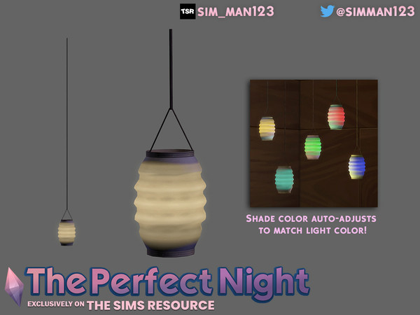 Sims 4 — The Perfect Night - Paper Lantern by sim_man123 — A hanging paper lantern, designed to be suspended from trees.