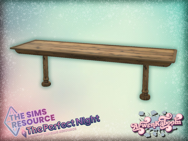 Sims 4 — The Perfect Night - Dining Table by ArwenKaboom — Base game dining table in 6 recolors. You can find all objects