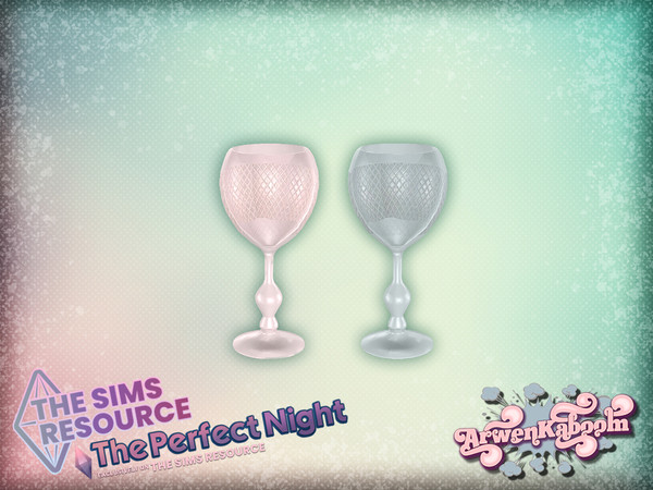 Sims 4 — The Perfect Night - Glass by ArwenKaboom — Base game glass in 4 recolors. You can find all objects by typing