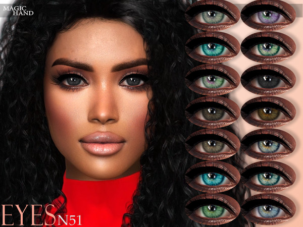 Sims 4 — Eyes N51 by MagicHand — Realistic eyes for males and females in 15 colors - HQ compatible. Preview - CAS