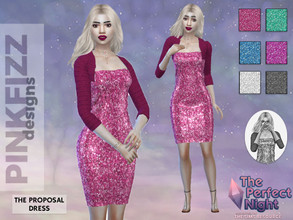Sims 4 — The Perfect Night: The Proposal Dress by Pinkfizzzzz — Beautiful dress for your beautiful sims in 6 different